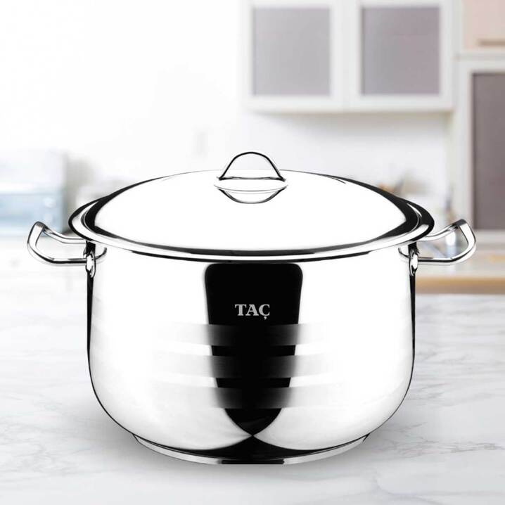 Taç Bengü Pro Paslanmaz Çelik 41 Cm Derin Tencere 31 Litre
