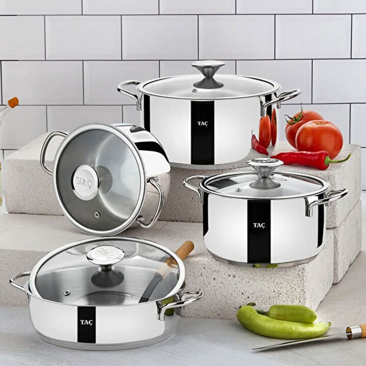 Taç 15 Parça Avantajlı Çelik Çeyiz Seti Taç 15 Parça Avantajlı Çelik Çeyiz Seti