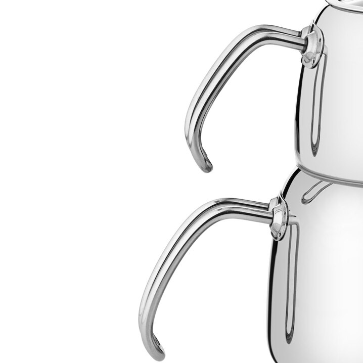 Taç Panda Maxi Boy 4 Parça Paslanmaz Çelik Çaydanlık Takımı 1.75-2.75lt