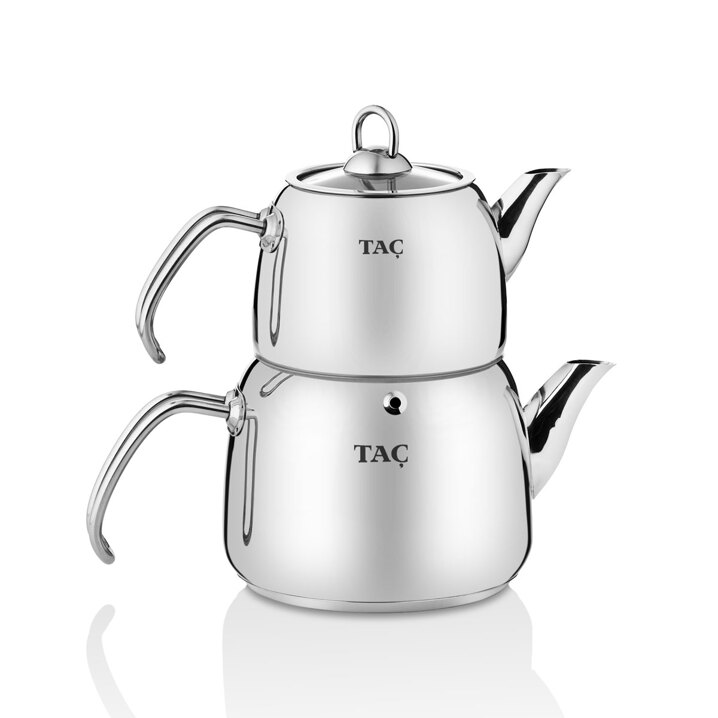 Taç Panda Maxi Boy 4 Parça Paslanmaz Çelik Çaydanlık Takımı 1.75-2.75lt