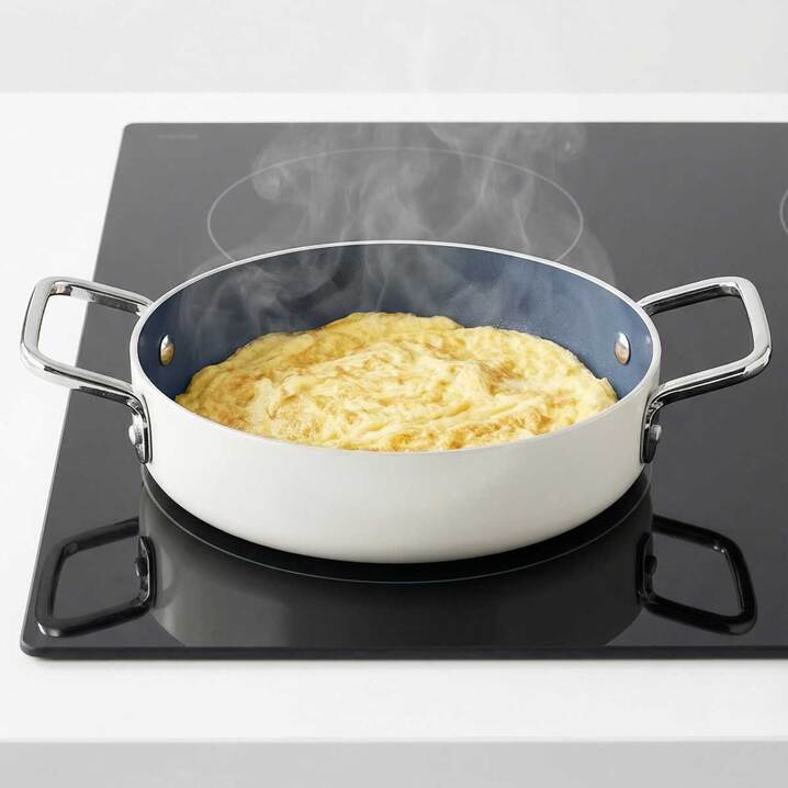 Taç Sera Feel Seramik Yanmaz Yapışmaz Sahan 22 cm / Beyaz Taç Sera Feel Seramik Yanmaz Yapışmaz Sahan 22 cm / Beyaz