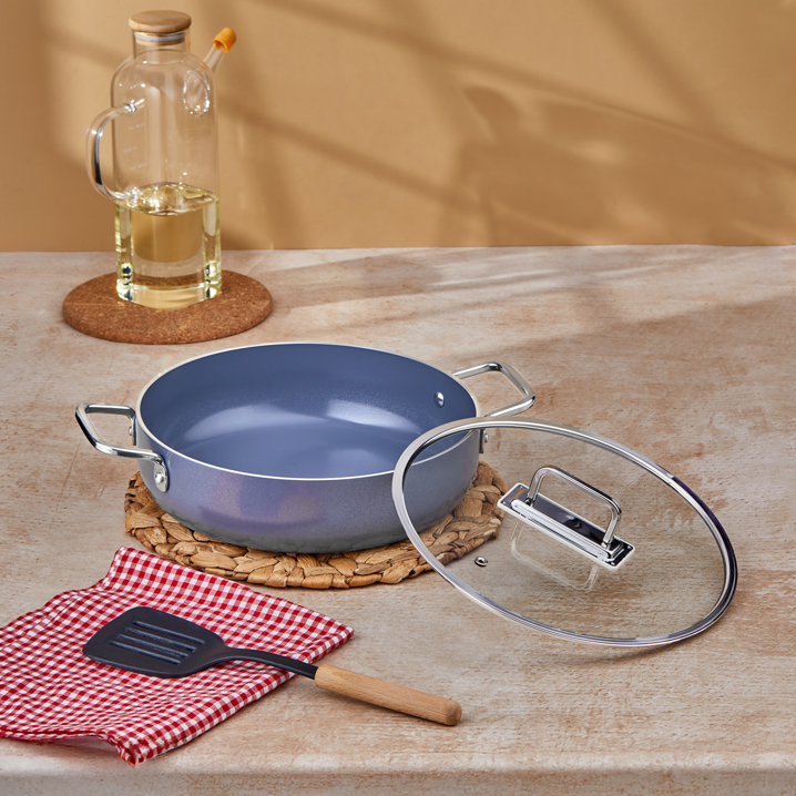 Taç Sera Feel Seramik Yanmaz Yapışmaz Basık Tencere 28 cm / Gri Taç Sera Feel Seramik Yanmaz Yapışmaz Basık Tencere 28 cm / Gri