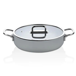 Taç Sera Feel Seramik Yanmaz Yapışmaz Basık Tencere 28 cm / Gri