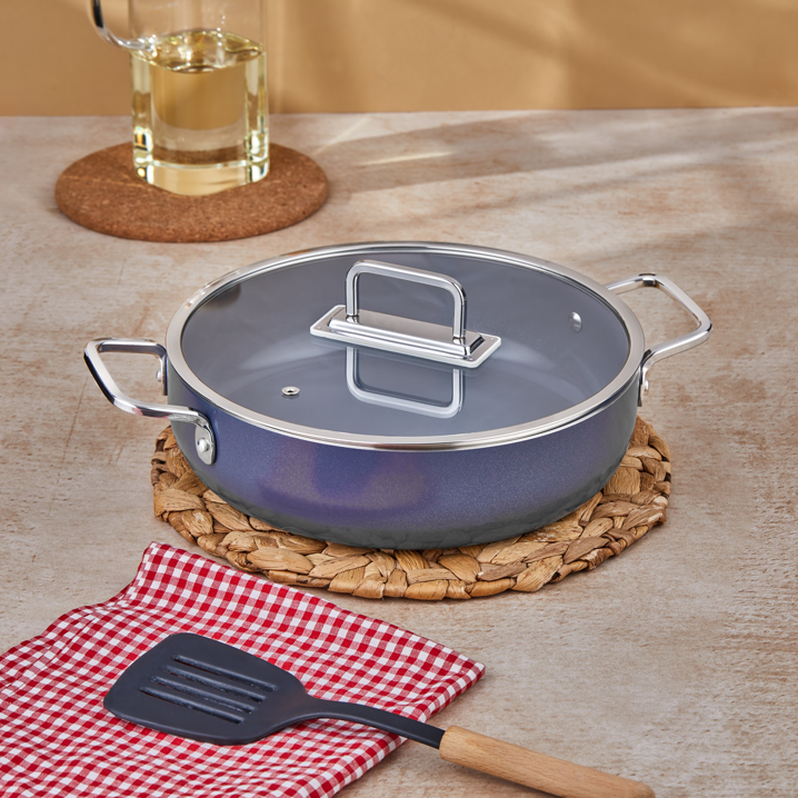 Taç Sera Feel Seramik Yanmaz Yapışmaz Basık Tencere 28 cm / Gri Taç Sera Feel Seramik Yanmaz Yapışmaz Basık Tencere 28 cm / Gri