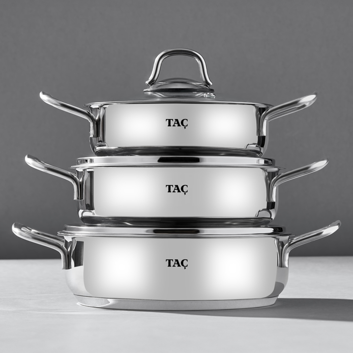 Taç Bengü Pro 6 Parça Çelik Sahan Seti
