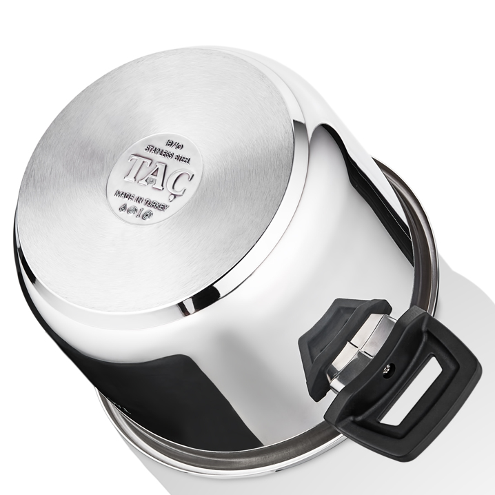 Taç VitaMaster 2'li 4+6 Litre Indüksiyon Tabanlı Düdüklü Tencere Seti Gri