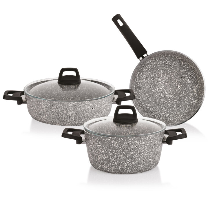 MaxxCook 5 Parça Granit Tencere Seti