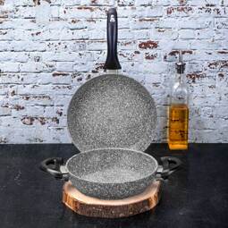 Taç Ultra Granit 2'li Tava Sahan Seti 24 Cm Tava / 24 Cm Sahan