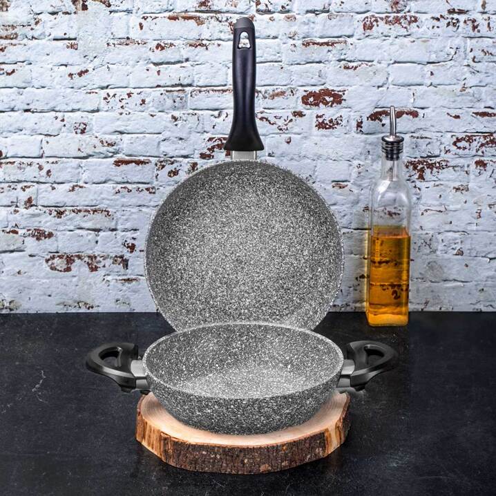 Taç Ultra Granit 2'li Tava Sahan Seti 24 Cm Tava / 24 Cm Sahan