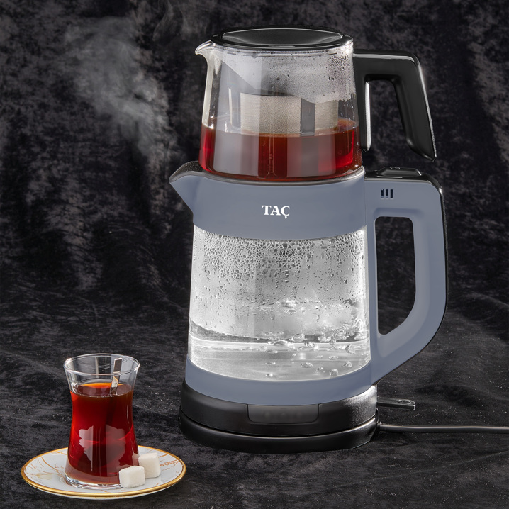 Taç Coffee Glass Çay ve Kahve Makinesi 2'li Set