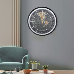 Cornella Siyah Aynalı Dünya Haritalı Saat