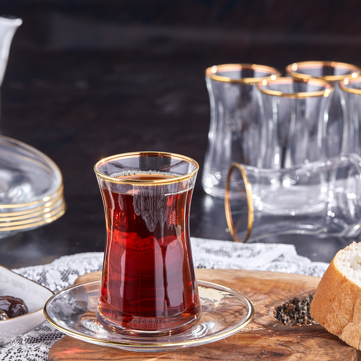 Çay Bardak Seti Gold